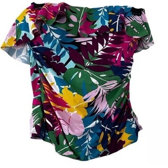 Floral Ruffle Tankini Top. Women’s sized 8 - Picture 1 of 5